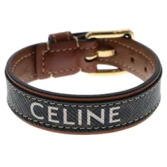 CELINE (セリーヌ) トリオンフ ロゴ レザー ブレスレット