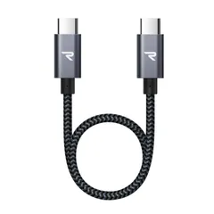 【最短発送】黒 持ち運び便利/PD3.0&QC3.0超高速充電】高速データ転送対応 高耐久ナイロン 短い【20CM usbc usbc ケーブル ケーブル iPhone C 16/16e 充電ケーブル/iPhone Type 15 充電ケーブル USB Mac