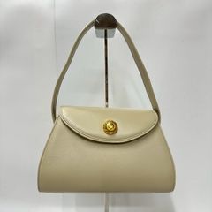★M2 milaschon ハンドバッグ レザー 留め具金具 マグネットタイプ 内側チャック収納・外側収納あり ベージュ系 レディース バッグ