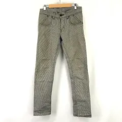 日本製★Lee Riders★コットンパンツ【メンズXS/股下78cm/白×黒/千鳥柄】エドウィン社製/ズボン/ボトムス/Pants/Trouser◆BJ039-i