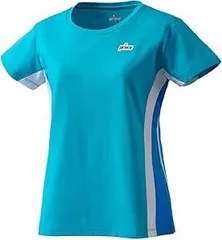 【新品】【Sサイズのみ】 prince（プリンス）レディース ウィメンズ ゲームシャツ 半袖テニスウェア 吸汗速乾 UVケア 遮熱　ターコイズブルー WS2054-112-S