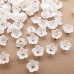 ＊5g 約100個UP＊ 極小 フラワーキャップ 花 ビーズキャップ アクリルビーズ bc097