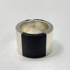 01w-4182 グッチ GUCCI ツートンリング 17号 SV925 シルバーリング 本体のみ リング・指輪 イタリア製 メンズ 【中古品】のサムネイル