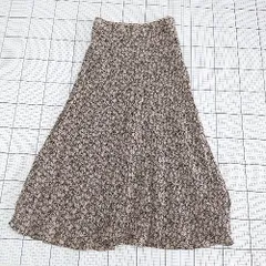 ◇ Θ ZARA ザラ 花柄 ロング丈 マーメイド スカート サイズM ベージュ系 レディース E  【1509100070221】