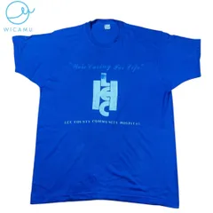 激レア 80s 90s SCREEN STARS製 USA製 Lee County Hospital Tシャツ XL シングルステッチ ビンテージ 企業モノ