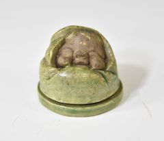 「おかめ　香合」 お福 茶道具 陶器 茶事 お稽古 蓋物