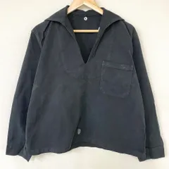 70s ドイツ軍 襟付き ウール セーラーシャツ スモック ミリタリー S21.にゃーにゃshirt