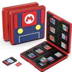 GeeRic 12枚 ゲームカード 収納ボックス スイッチ 対応 ソフトケース 12枚Micro SD メモリーカード 収納可 Switch/Switch Lite/Switch OLED モデル対応 コンパクト 薄型 軽量 防塵 持ち運 傷つき防止