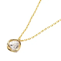 【ゴールド×ワンサイズ】[Cream dot. クリームドット公式] ネックレス レディース  金属アレルギー ニッケルフリー ショート チェーン ワイヤー トライアングル キュービックジルコニア 一粒ビジュー 大人 