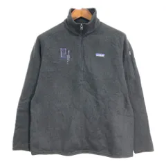 patagonia パタゴニア ベターセーター ハーフジップ フリースジャケット アウトドア 企業ロゴ ブラック (レディース XL) 中古 古着 Q9516