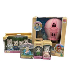 186001  シルバニアファミリー ふわふわ気球のおへやセット シルクネコファミリー 赤ちゃん 5点まとめ売り