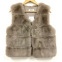 CHILLE チル　ファーベスト　フワフワ　Ｆ　モカ　新品、未使用