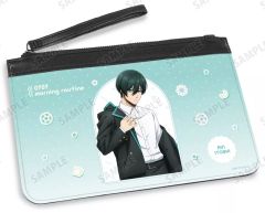 【中古】バッグ 糸師凛 描き下ろし モーニングルーティンver. PUレザーフラットポーチ 「ブルーロック」のサムネイル