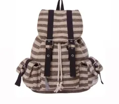 TENSE DANCE] Wool stripe backpack_black 正規品 韓国ブランド