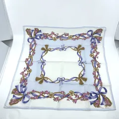 NINA RICCI ニナリッチ ハンカチ　スカーフ　花　フラワー　リボン　コットン