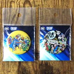 [캔 배치] 2종 세트 저스티스 리그 배트맨 슈퍼맨 BATMAN SUPERMAN 캔 배지 아메리칸 잡화