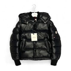 新品 MONCLER Maljasset 袖ポケット フード ダウンジャケット モンクレール ブラック