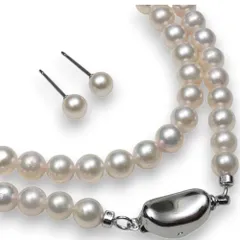 ベビーパール アコヤ本真珠ネックレスイヤリングセット希少5.0-5.5mm珠 特選日本産 超特価！B225HG