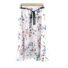 プロポーション ボディドレッシング PROPORTION BODY DRESSING フレアスカート ロング丈 花柄 2 M マルチカラー ピンク /HO24