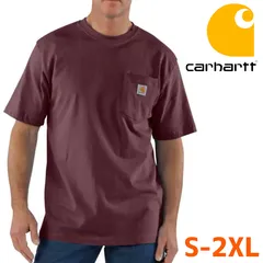 新品 (S-2XL) カーハート #K87 ポケット付き 半袖Tシャツ (ポート)【送料無料】Carhartt ヘビーウエイト USAライン