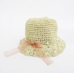 折りたたみ ペーパーハット 帽子 48-50cm パール りぼん 女の子 麦わら帽子 F.O. TOYBOX
