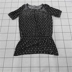 ◇ ⊂ K.T KIYOKO TAKASE キヨコタカセ シルク100% 半袖 ミニ丈 ワンピース サイズ7 ブラック系 レディース E  【1509180015952】