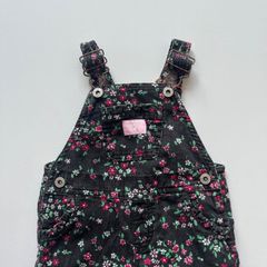 <70>　oshkosh　overall　-　corduroy　flower　/　kids used vintage　USA 【23-130】アメリカ古着　子供古着　オーバーオール