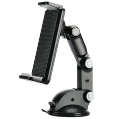 iSmile 車載ホルダー 三軸アーム 角度自在調整可 3.5-10.1インチ対応 吸盤式 ダッシュボード スマホ タブレット スタンド Xperia iPhone iPad iPad mini Nexus Pixel グレー 0のサムネイル