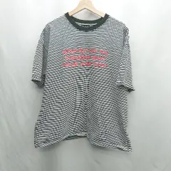 ◇ ⊂ PAGEBOYLIM ボーダー 半袖 Tシャツ サイズL ブラック系 レディース E  【1501160010254】