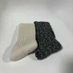 ソックス 靴下  2色組セット 無地ソックス 25-27cm ルーソックス  2足セット 2色セット アウトドア キャンプ