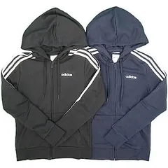 アディダス(adidas) トレーニング 三本線 フルジップ フーディー レディース FRV14-DU0656 レジェンドインクF17/ホワイト Sサイズ