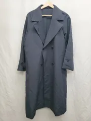 ◇ ◎Θ GU ジーユー オーバーサイズ 長袖 トレンチ コート サイズM ネイビー レディース P  【1409090008702】