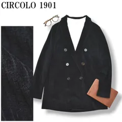【美品】 ルーマニア製 チルコロ CIRCOLO ダブルブレスト コーデュロイ テーラードジャケット ブレザー Double-breasted corduroy jacket 40 レディース ♪
