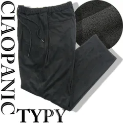 【新品】 CIAOPANIC TYPY ／ チャオパニックティピー　フェイクスエード イージーパンツ ストレッチ テーパードパンツ ワンタック 起毛 ウエストゴム ブラック フェイクスウェード チャオパニック ｜ 秋冬