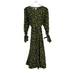 NEW Desigual 長袖ワンピース 花柄 ブラック XL - メルカリ