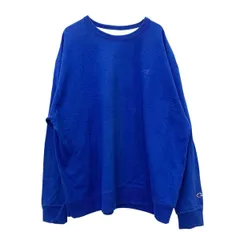 Champion ロゴスウェット トレーナー 4XL ブルー チャンピオン クルーネック 裏起毛 古着卸 アメリカ仕入 a709-5583