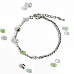 静電気防止ブレスレット｜珠ゆらの花｜ペリドット＆アマゾナイト