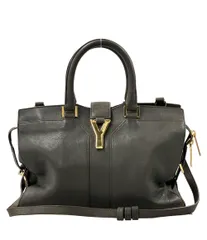 美品ꕥサンローラン カバス Y金具 ハンドバッグ 2way ショルダーバッグ 黒 Yves Saint Laurent - 美品ꕥサンローラン カバス Y金具
