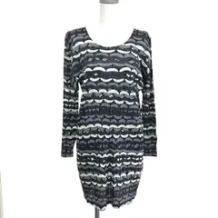 PLEATS PLEASE プリーツプリーズ 長袖チュニックワンピース サイズ:3 総柄 PP23--JT765   ブラック/ホワイト レディース / 240001161185のサムネイル