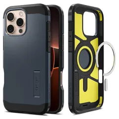 Spigen iPhone 16 Pro Max ケース MagSafe対応 マグネット搭載 スタンド マット 耐衝撃 米軍MIL規格 タフ・アーマー（AI）・マグフィット ACS08014 (メタル・スレート) 0