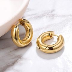 【高品質✨】シンプルフープピアス2　ステンレスジュエリー　金属アレルギーOK つけっぱなしOK 温泉プール海OK