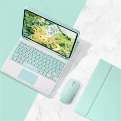 【在庫セール】タッチパッド付き iPad Air5 Air4 キーボードカバー 人気 iPad Air 11インチ(M2) 2024 キーボーケース Apple Pencil収納可能 ワイヤレスBluetooth キーボード 分離式 超軽量 手帳型 可愛い お