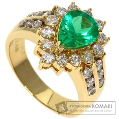 SELECT JEWELRY セレクトジュエリー エメラルド ダイヤモンド リング・指輪 K18YG レディース