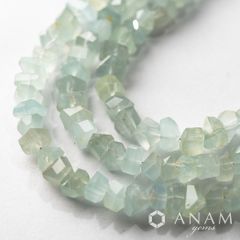 【約10cm】ミルキー アクアマリン ラフ ボタン タンブル（ボタンブル）