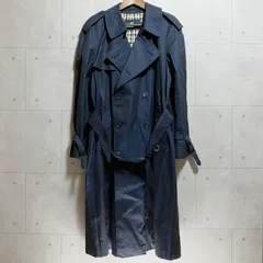 Aquascutum アクアスキュータム トレンチコート イングランド 英国製 アウター チェック 38 ネイビー メンズ SG333-9