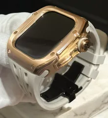 アップルウォッチカバーケースApple Watchラバーバンドベルト 　メタル　ステンレス　R　24