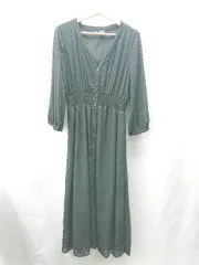 ◇ ⊂ ZARA ザラ シアー素材 七分丈 ロング丈 ワンピース サイズL ブラック レディース E  【1503050010009】