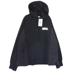 Sacai サカイ パーカー 20AW  CZ4695 × NIKE ナイキ NRG HOODIE プルオーバー パーカー ドッキング フーディー ブラック系 L【中古】のサムネイル