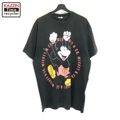 90s vintage ミッキーマウス Mickey Mouse 半袖Ｔシャツ メンズ XLサイズ相当 ビッグサイズ オーバーサイズ