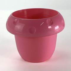 プラ鉢 2.5号 マッシュルームポット ピンク 幅8cm×高さ6.4cm 
